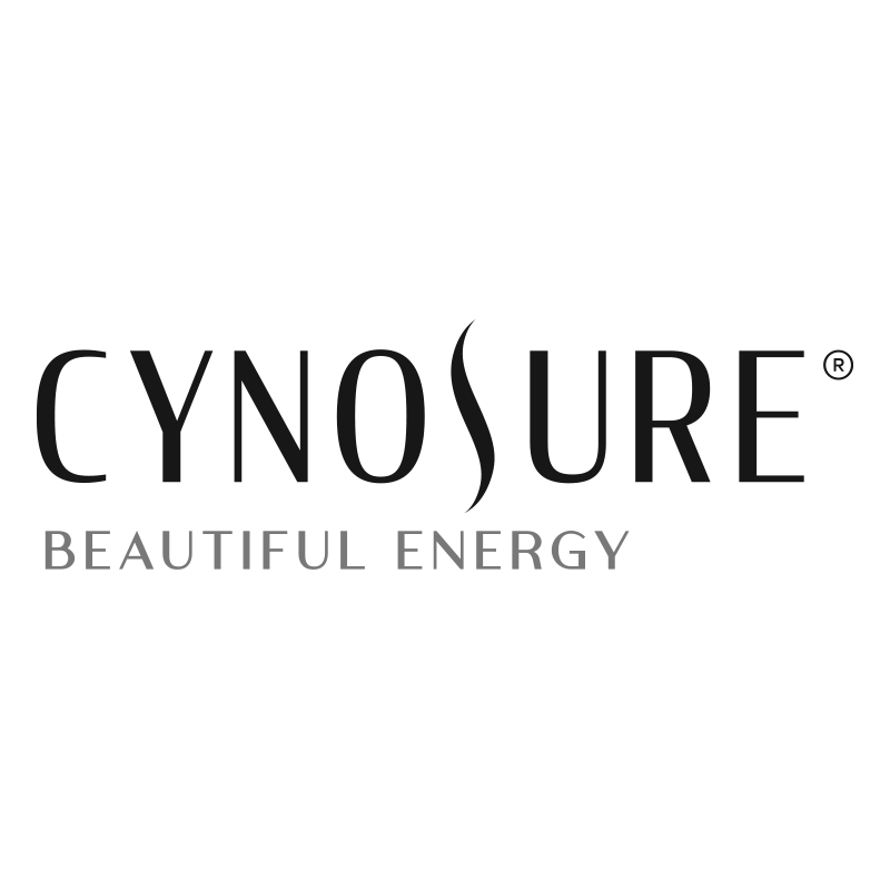 Logo Cynosure, com design moderno e sofisticado, representando a identidade da marca e sua posição de destaque no mercado de estética e saúde.