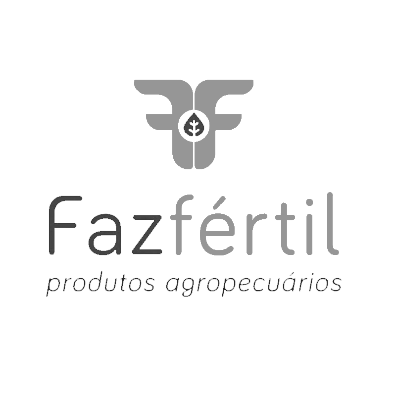 Logo da FazFertil, representando a identidade da marca no setor agro, com design moderno e robusto, refletindo sua expertise em soluções agrícolas.