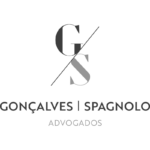 Logo de Gonçalves Spagnolo, representando a identidade visual da empresa, com um design elegante e profissional, refletindo sua expertise no setor jurídico.