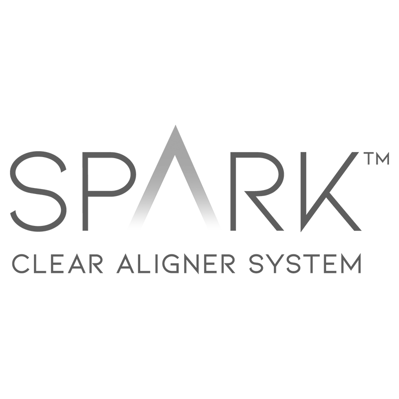 Logo Spark Aligners, representando a identidade da marca com um design moderno e inovador, refletindo sua liderança em ortodontia digital.